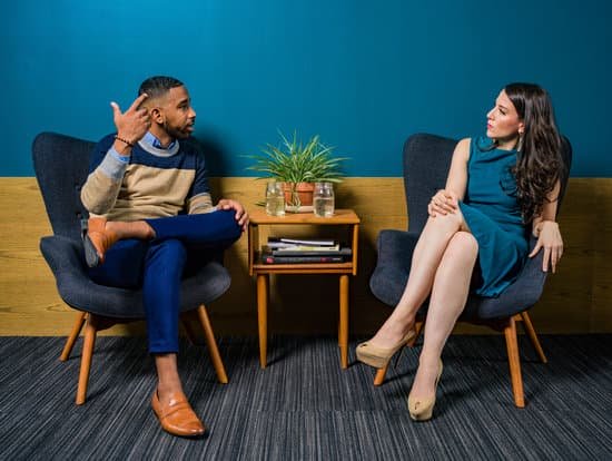 man and woman are talking with each other