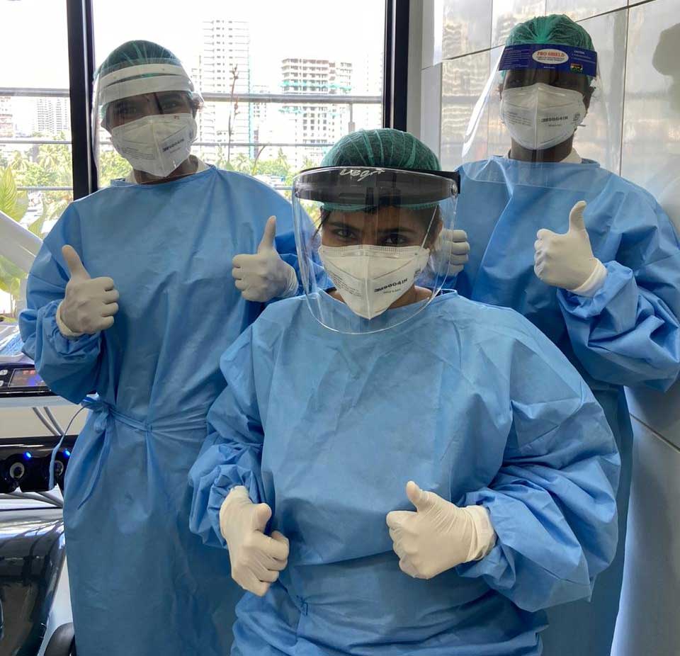 Indian Dentists in PPE kit